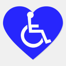 International symbol of access heart stickers