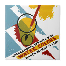 International Water Colour Exhibition Ceramic Tile
