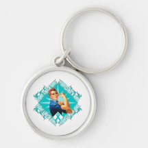 Interstitial Cystitis Fight Rosie The Riveter Keychain