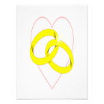 Intertwined Wedding Rings & Heart Art Photo