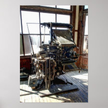 INTERTYPE NEWSPAPER TYPESETTING MACHINE PRINT