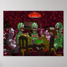 Intestinal Parasites Playing Poker Print