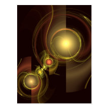 Intimate Connection Abstract Art Postcard