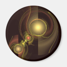 Intimate Connection Abstract Art Round Magnet