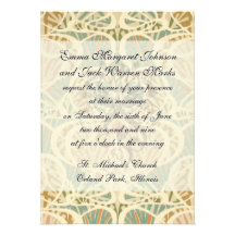 intricate art deco art nouveau abstract art invitations
