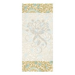 intricate art nouveau pine cone art full color rack card