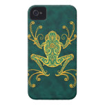 Intricate Golden Blue Tree Frog iPhone 4 Case