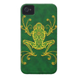 Intricate Golden Green Tree Frog Case-Mate iPhone 4 Cases