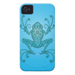 Intricate Light Blue Tree Frog Case-Mate iPhone 4 Cases
