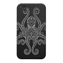 Intricate Steel Mesh Octopus iPhone 4 Covers
