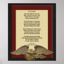 Invictus, poem leather with eagle posters