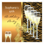 Invitation 50th Birthday Party Elegant Wild Gold
