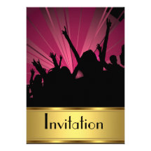 Invitation Any Party Gold and Party