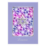 Invitation Bat Mitzvah Star of David Damask