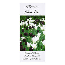 Invitation, Cocktail Party, Black & White Tulips P