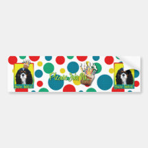 Invitation Cupcake - Cavalier - TriColor Bumper Sticker