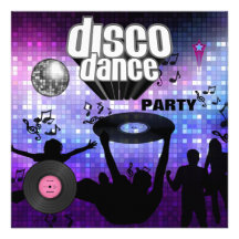 Invitation Disco Dance Party Retro