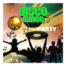 Invitation Disco Dance Party Retro