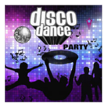 Invitation Disco Dance Party Retro