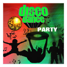 Invitation Disco Dance Party Retro
