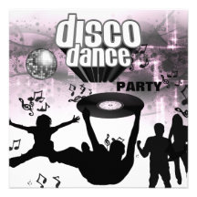 Invitation Disco Dance Party Retro