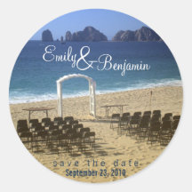 Invitation Seal - Destination Beach Wedding :: 02 Stickers