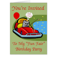 Invitation To A Fun Fair Birthday Party Card
