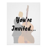 Invitation with wash out background music design