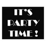 Invitations "it's party time" - customise wording