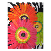 Invitations with Bright & Colourful Gerbera Daisie