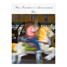 Invitations with Child on a Carousel