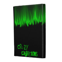 iPad Case/Cover - Green Flame Design