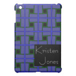 iPad Mini Blue/black pattern case with name iPad Mini Cover