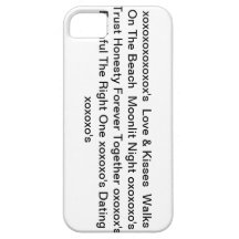 iphone4case with" Love & Kisses & xoxoxo's" iPhone 5 Case