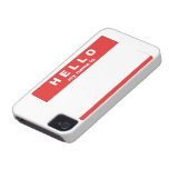 iPhone 4 4s Hello My Name is Old School Retro Case iPhone 4 Cases