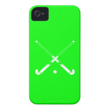 iPhone 4 Field Hockey Silhouette Green Case-Mate iPhone 4 Case