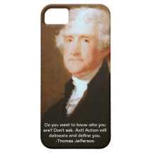 iPhone 5 case with Thomas Jefferson quote