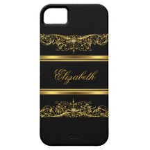 iPhone 5 Elegant Classy Gold Floral iPhone 5 Cases