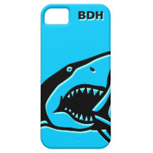 iPhone 5 monogrammed casemate™ blue shark iPhone 5 Cases