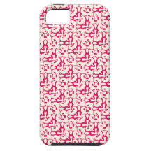 iPhone 5 raspberry red & cosmic latte pattern case iPhone 5 Cases