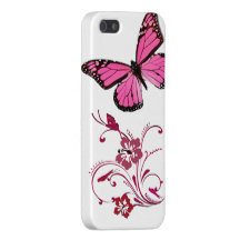 iPhone Case Pink Butterfly Cover For iPhone 5
