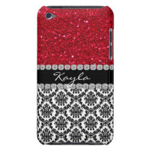 IPOD BLING  CRYSTAL LOOK Damask Design CASE iPod Touch Covers