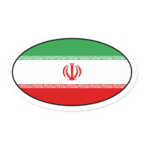 Iran Flag Oval Sticker stickers