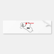 Iraq and a hard place bumper stickers