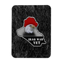 Iraq War Military Veteran Rectangle Magnet