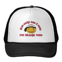 Iraqi smiley flag designs trucker hats