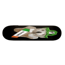 Ireland, Irish Leprechaun Teddy Bear, Black Skate Boards