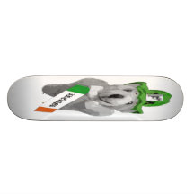 Ireland, Irish Leprechaun Teddy Bear, Part B&W Skateboard Decks