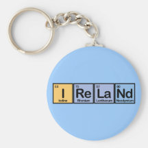 Ireland made of Elements Key Chains