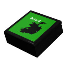 iReland Map Keepsake Boxes